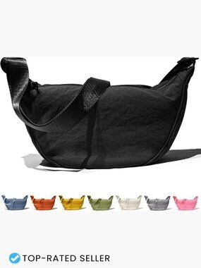 Lightweight Crescent Sling Bag Crossbody Chest Bag Minimal Sporty Casual